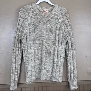 Sigallo Korean Fisherman Cable Knit Sweater Acrylic Green Medium